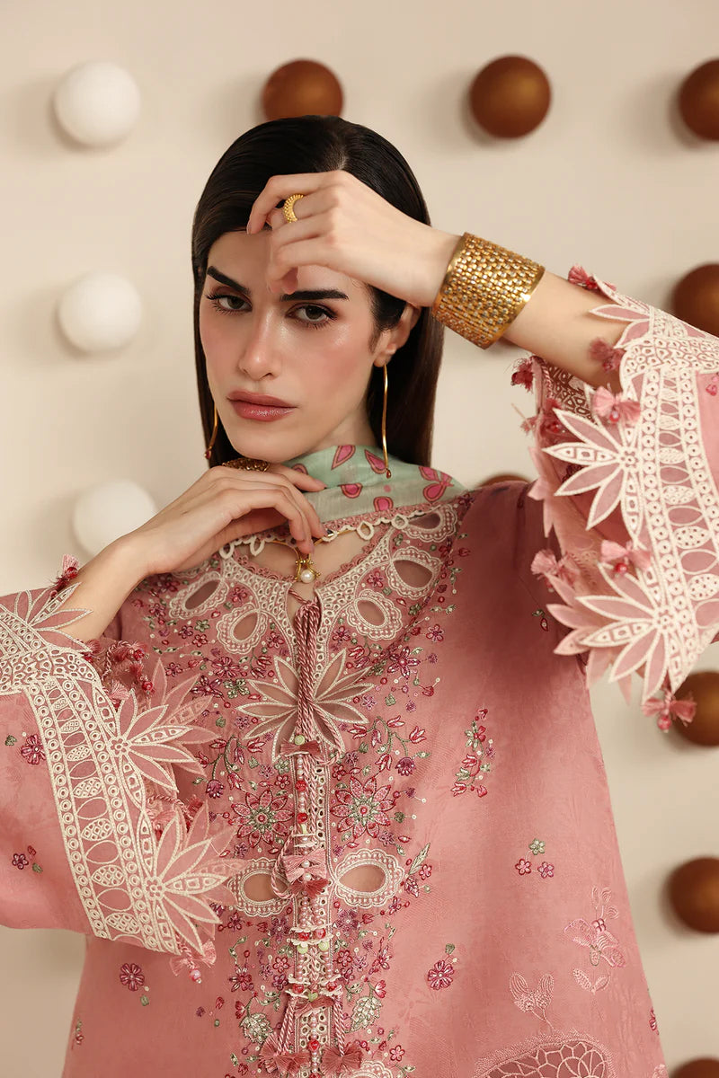 Iris by Jazmin | Unstitched Embroidered Luxury Lawn Collection - 2026 (D-04)