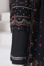 Afsanay by Sadabahar | Stitched Luxury Chiffon Vol-14 Collection - 2025 (BLACK)