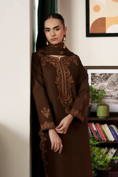 RajBari Stitched Eid Pret Exclusive Embroidered 3PC Collection - 2026 (ROUGE)