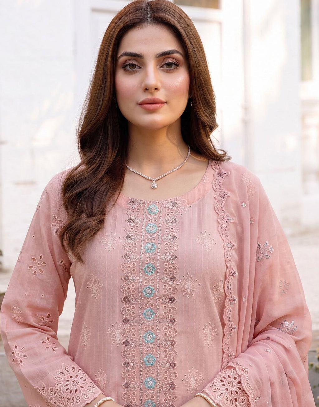 Kavya Gold by Wijdan | Unstitched Cotton Embroidered Collection - 2026 (D-04)