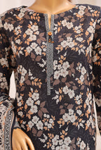 HZ Unstitched Platinum Floral Printed Lawn Collection - 2026 (D-04)