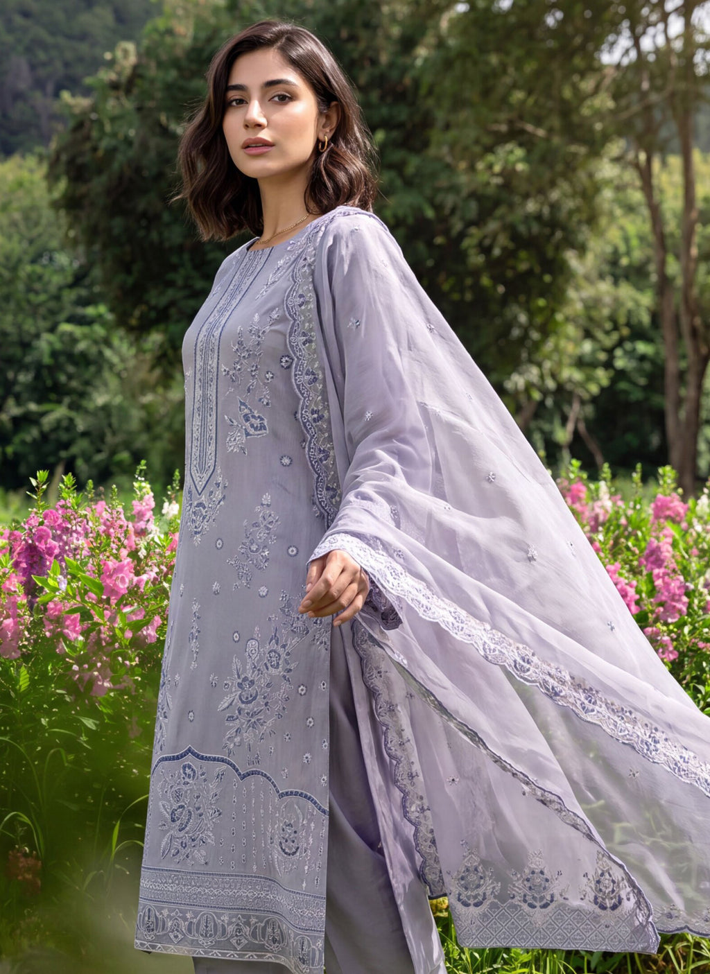 Dhamak by Wijdan | Unstitched Exclusive Embroidered Jacquard Collection'26 (D-04)