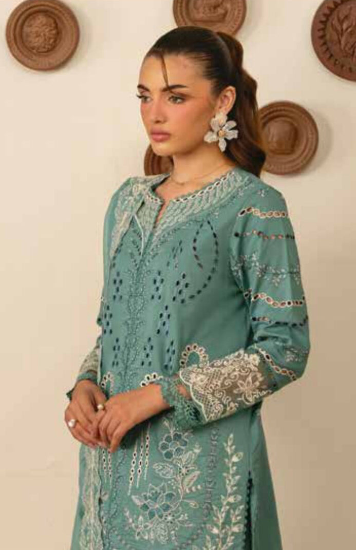 Elsa by Marjjan | Unstitched Embroidered Lawn Collection - 2026 ( 210-B)