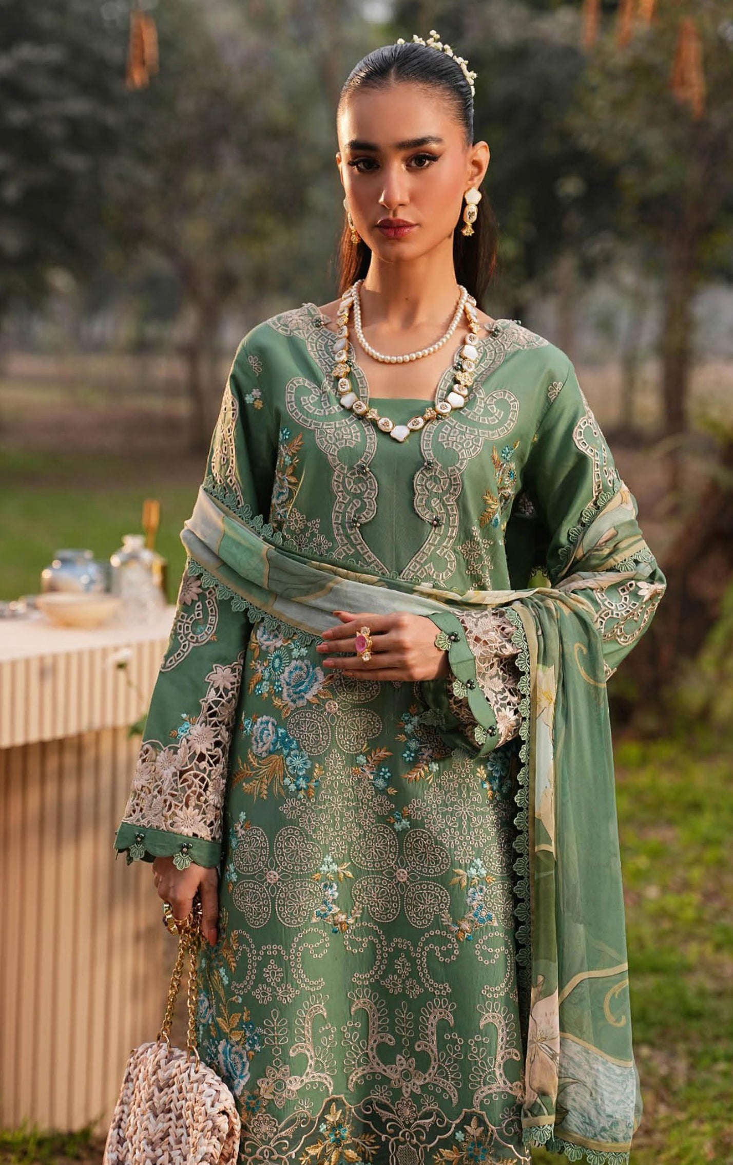 Ghazal by Ramsha | Unstitched Luxury Lawn Vol-06 Collection - 2026 (D-04)