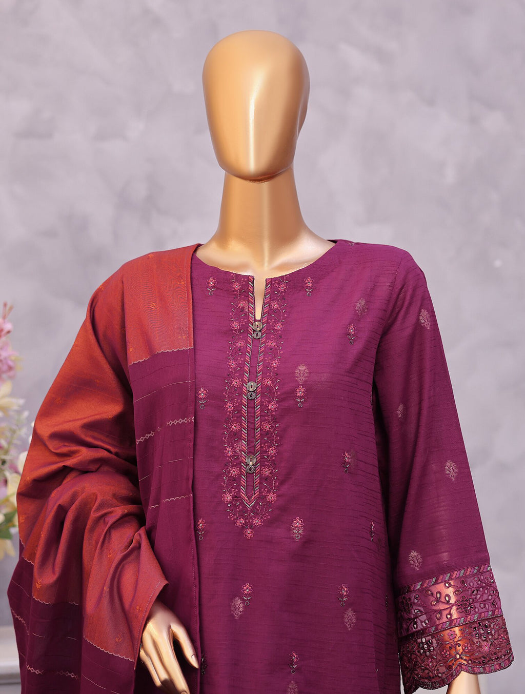 HZ Turkish Jacquard Embroidered Unstitched Vol-01 Collection - 2026 (TJE-7114)