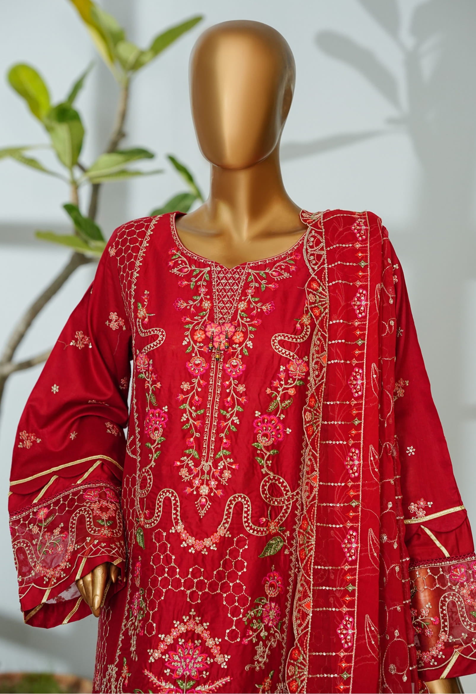 Bin Saeed Stitched Luxury Embroidered 3PC Collection - 2026 BSLE26-004