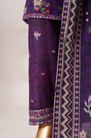 Malika by Sadabahar | Stitched Embroidered Khaddar Collection - 2025 (PURPLE)