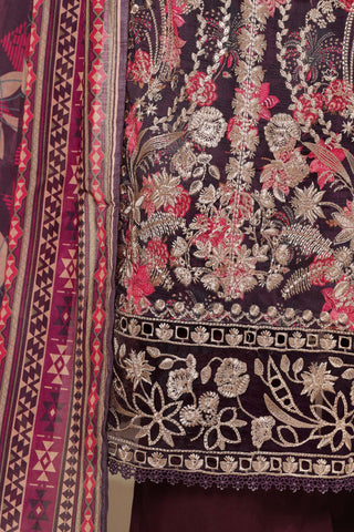 Sadabahar Signature Stitched Embroidered Lawn Collection - 2026 (PURPLE)