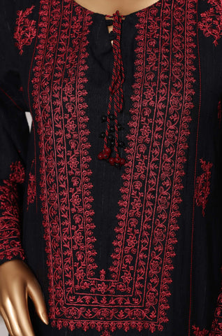 Sadabahar Stitched Luxury Dhanak with Palachi Shawl Collection - 2025 (BLACK)