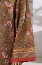 Sadabahar Stitched Printed Khaddar Shimmer Collection - 2025 (BROWN)