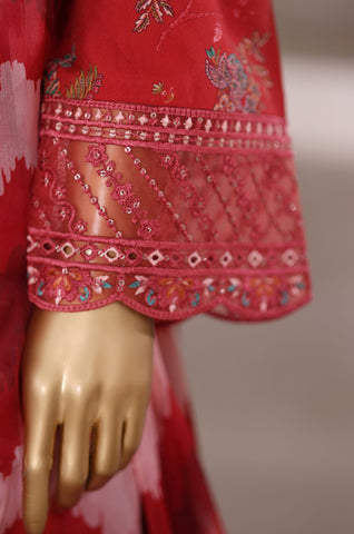 Malika by Sadabahar | Stitched Embroidered Viscose Collection - 2025 (RED)