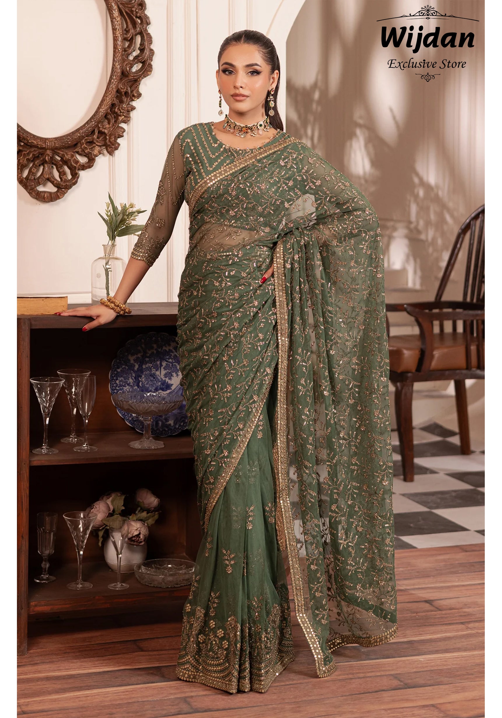 Inayat Un-Stitched Formal Collection'24 by Zarif ZRI 04 SHABAB