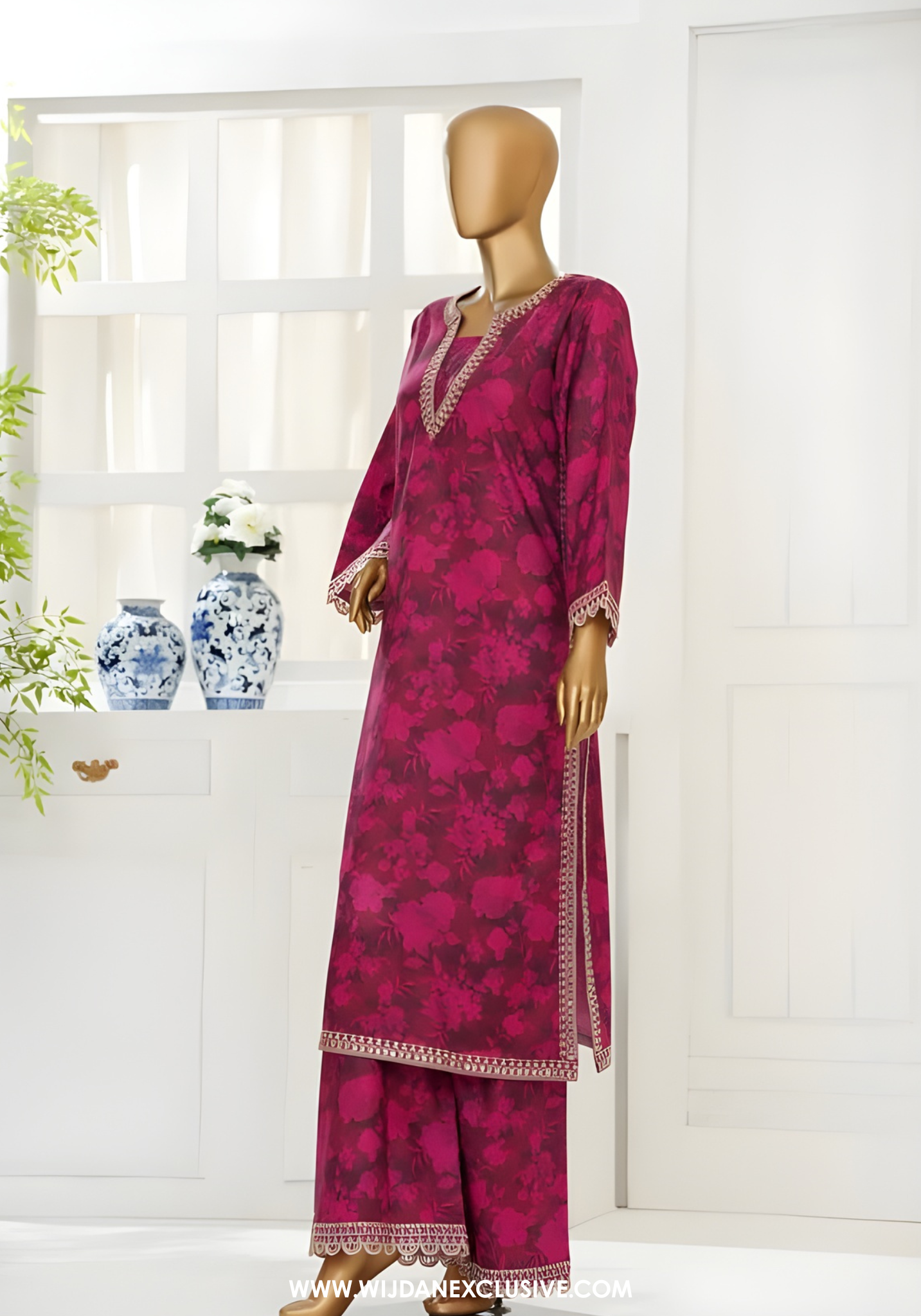 Sehar Zaira by Amna Khadija Printed & Embroidered Cotton Cambric Stitched Co ord Sets (D-01)