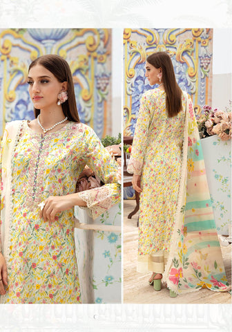 Rangrez Luxury Lawn Collection'25 Vol-06 by Ramsha N-604