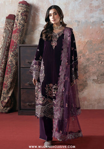 Ramsha Unstitched Luxury Velvet Embroidered Collection Vol - 07 (D-04)