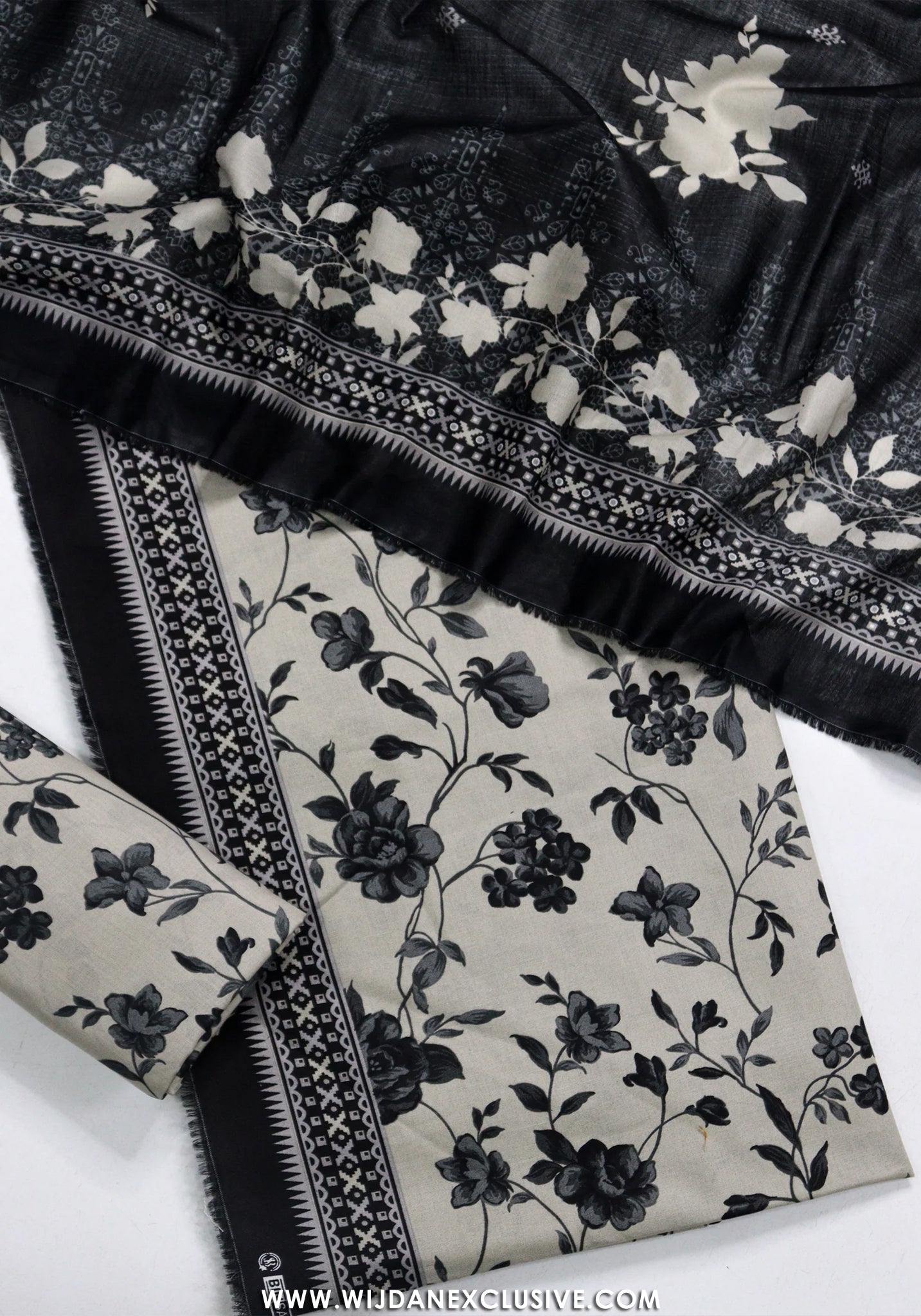 Bin Saeed Unstitched Printed Lawn Vol-I Collection - 2026 (BLACK)