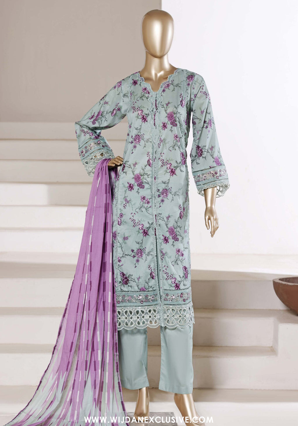 Sadabahar Stitched Embroidered Festive Lawn Vol-02 Collection - 2026 (D-04)