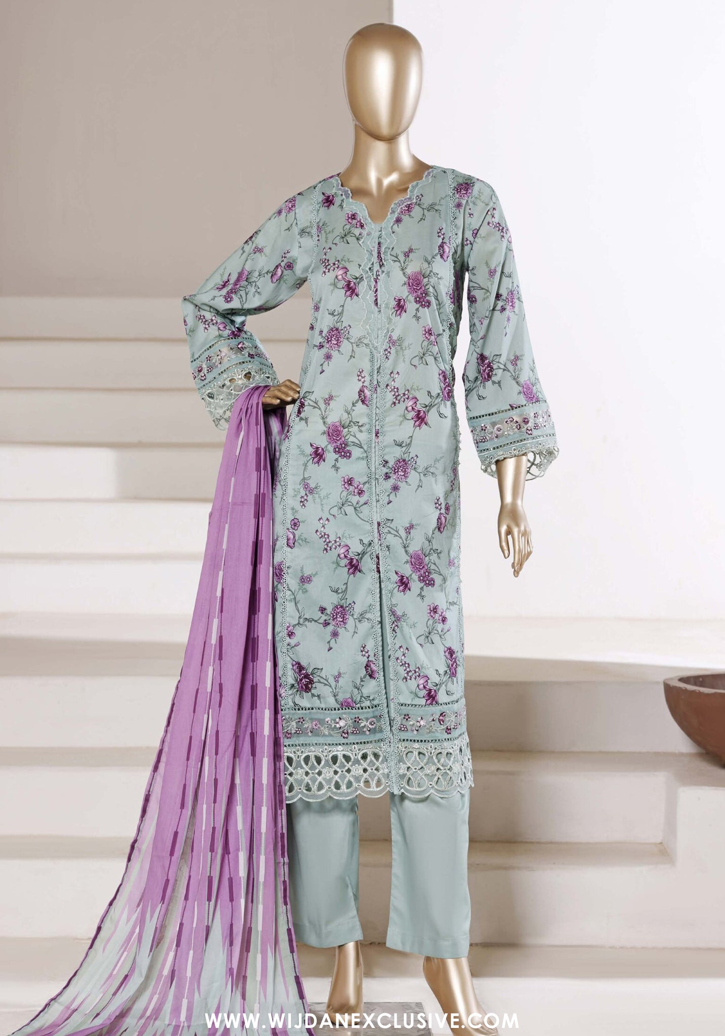 Sadabahar Stitched Embroidered Festive Lawn Vol-02 Collection - 2026 (D-04)