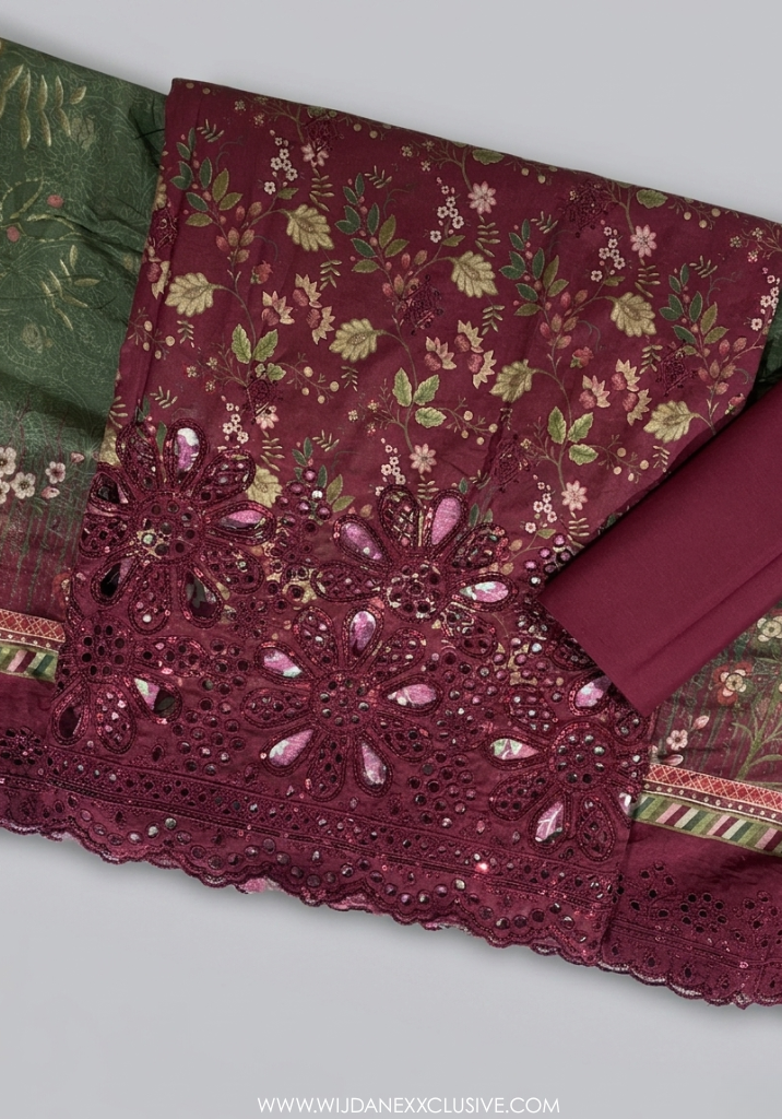 Bin saeed Unstitched Embroidered Vol-02 Collection - 2026 (D-05)