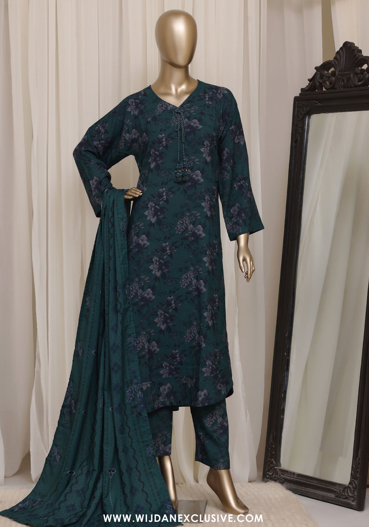 Sadabahar Dhanak Stitched Printed With Shawl Collection - 2026 (D-04)