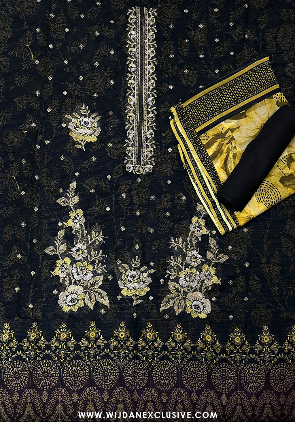 Jasmine Unstitched Doriya Digital Embroidered Lawn by Wijdan D-04