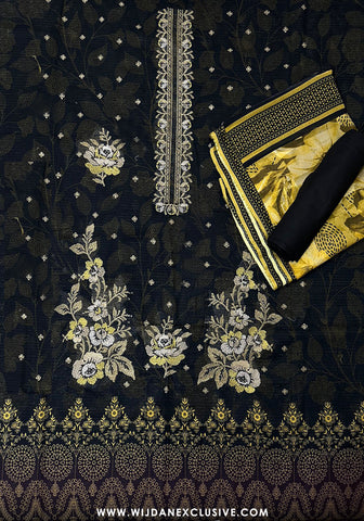Jasmine Unstitched Doriya Digital Embroidered Lawn - 2025 by Wijdan D-04