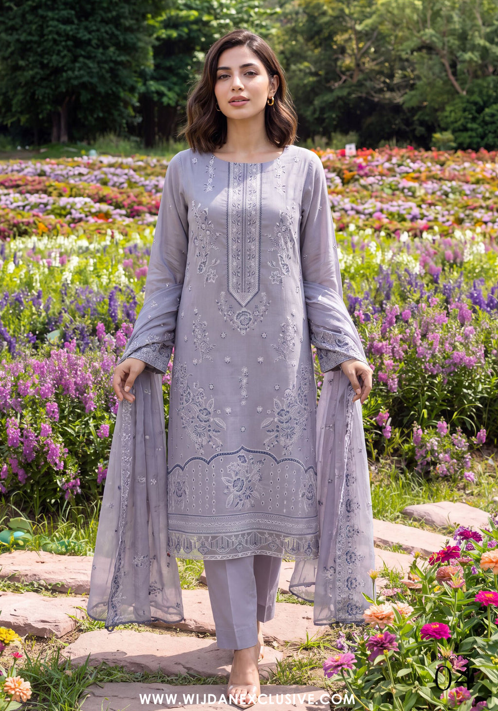 Dhamak by Wijdan | Unstitched Exclusive Embroidered Jacquard Collection'26 (D-04)