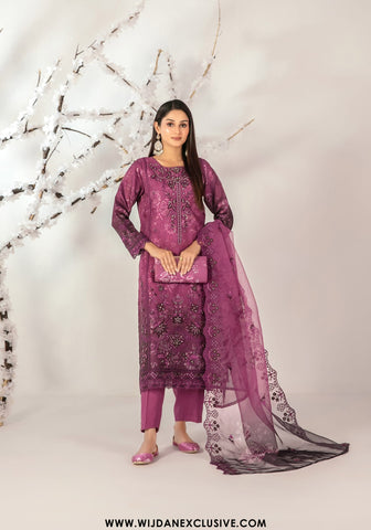 Ishq by Tawakkal | Semi-Stitched Embroidered Organza Complimentary Cluth & Khussa Collection - 2025 D-5132