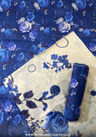 Casual Summer Unstitched Lawn Collection - 2025 by Wijdan D-04