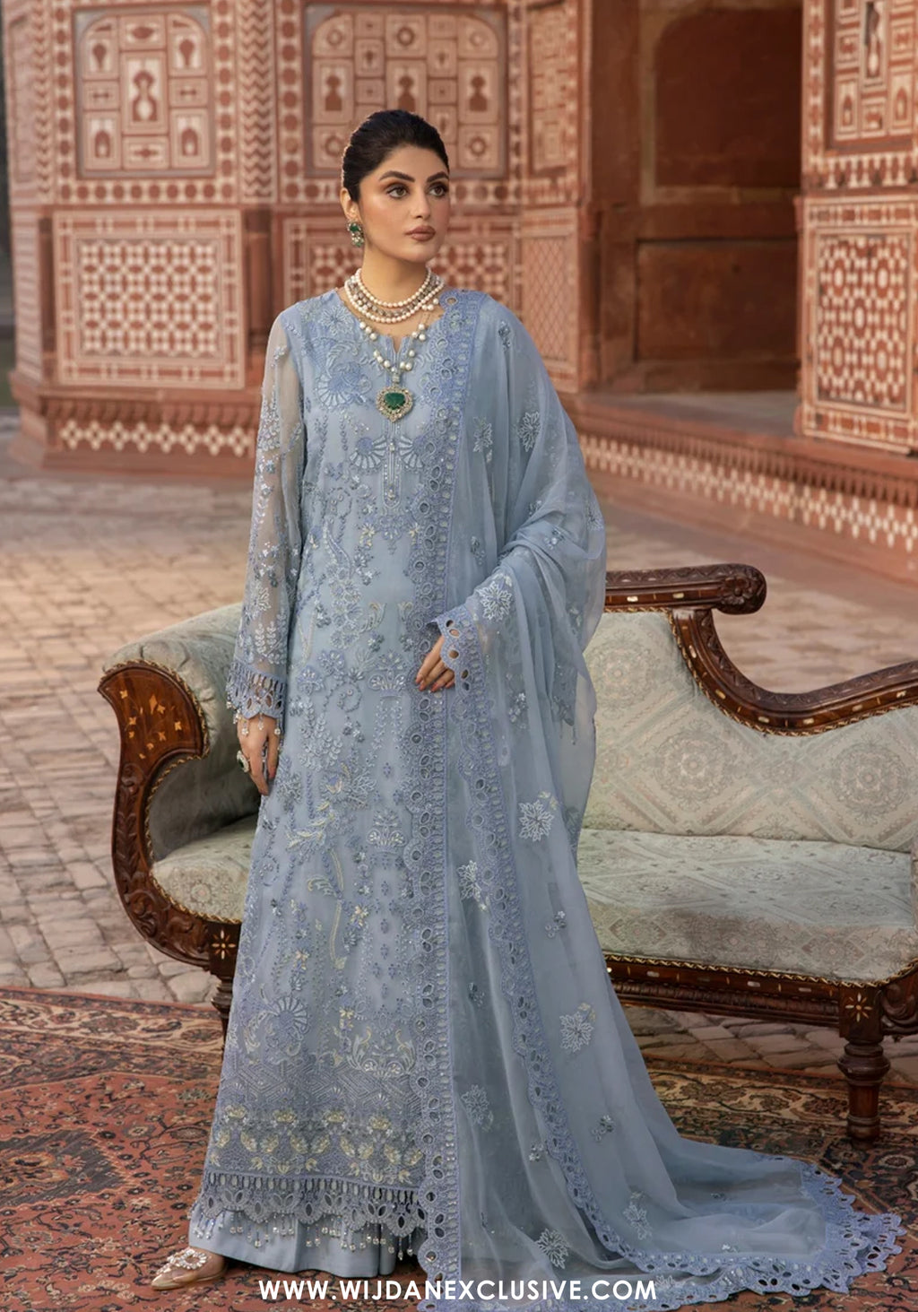 Lavish Premium Ustitched Embroidered Chiffon Formal Collection - 2026 (BLUE HAZE)