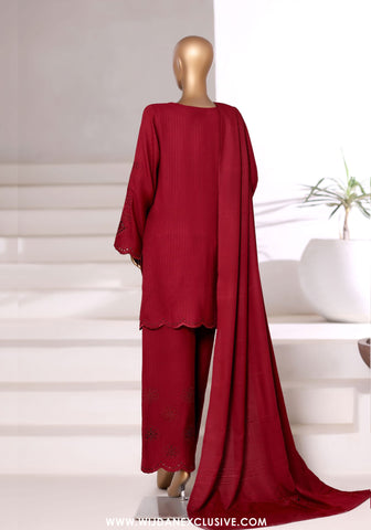 Vybe by Sadabahar | Stitched 3PC Dhanak Co-Ords Collection - 2025 (RED)