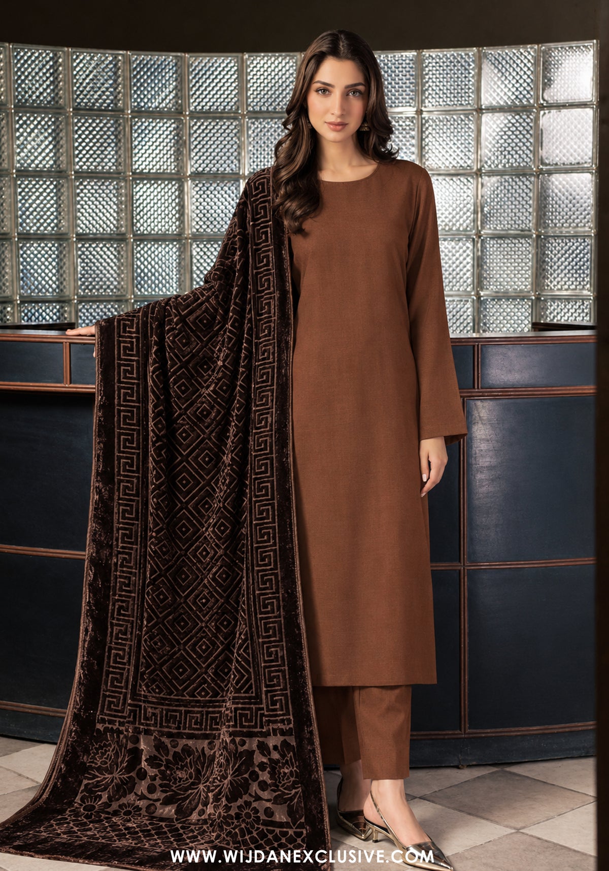 Raagni by Wijdan | Unstitched Palachi Shawl Collection - 2026 (D-04)