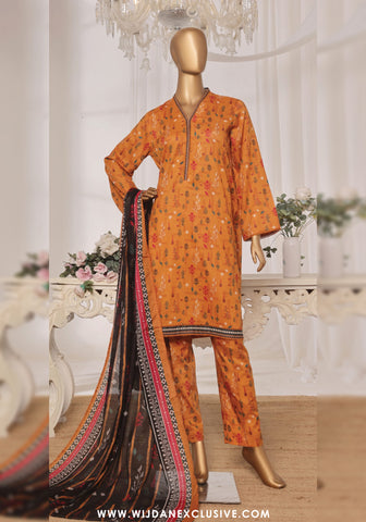 Bin Saeed Stitched Exclusive Printed 3PC Lawn Collection'25 Vol-10 D-04