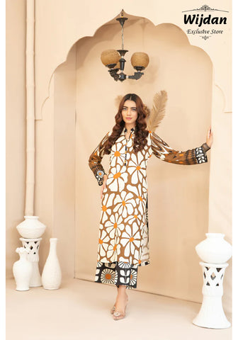 Zayana 2pc Stitched Staple Digital Print Collection'24 by Tawakkal D-04