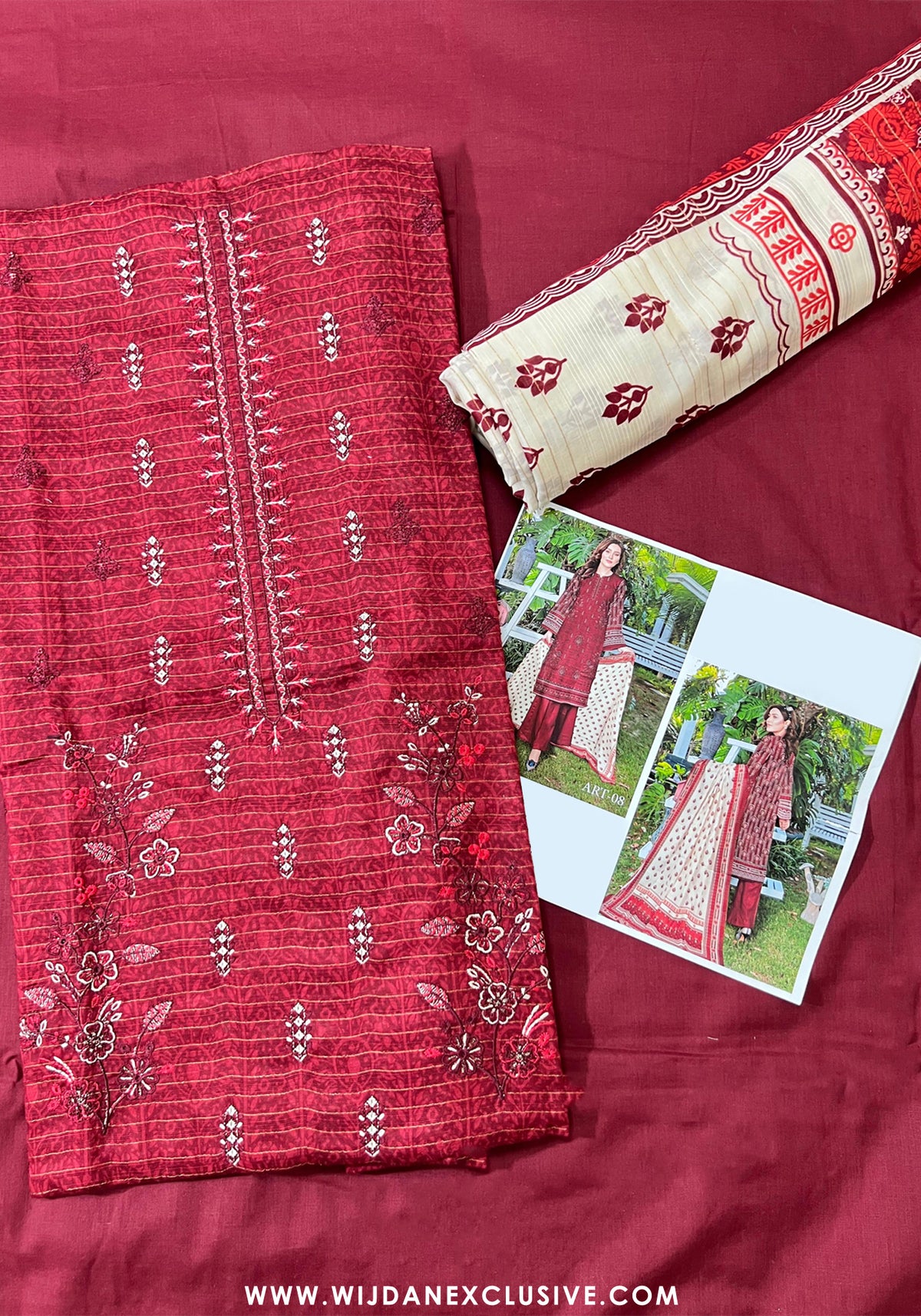 Mehak Unstitched Lawn Collection - 2025 by Wijdan ART-08