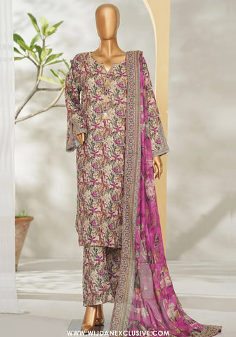 Bin Saeed Stitched Exclusive Printed Lawn Vol-I Collection - 2026 BSE-06-PURPLE