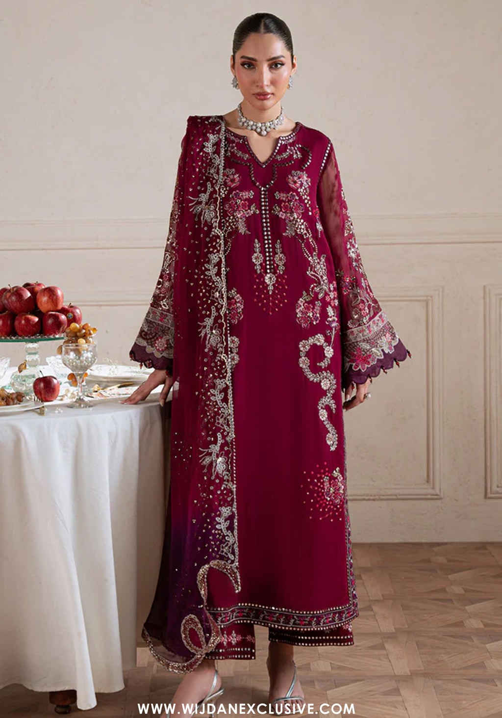 Amaya by Nureh  | Unstitched Embroidered Luxury Formal Chiffon Collection - 2026 (AM-40)