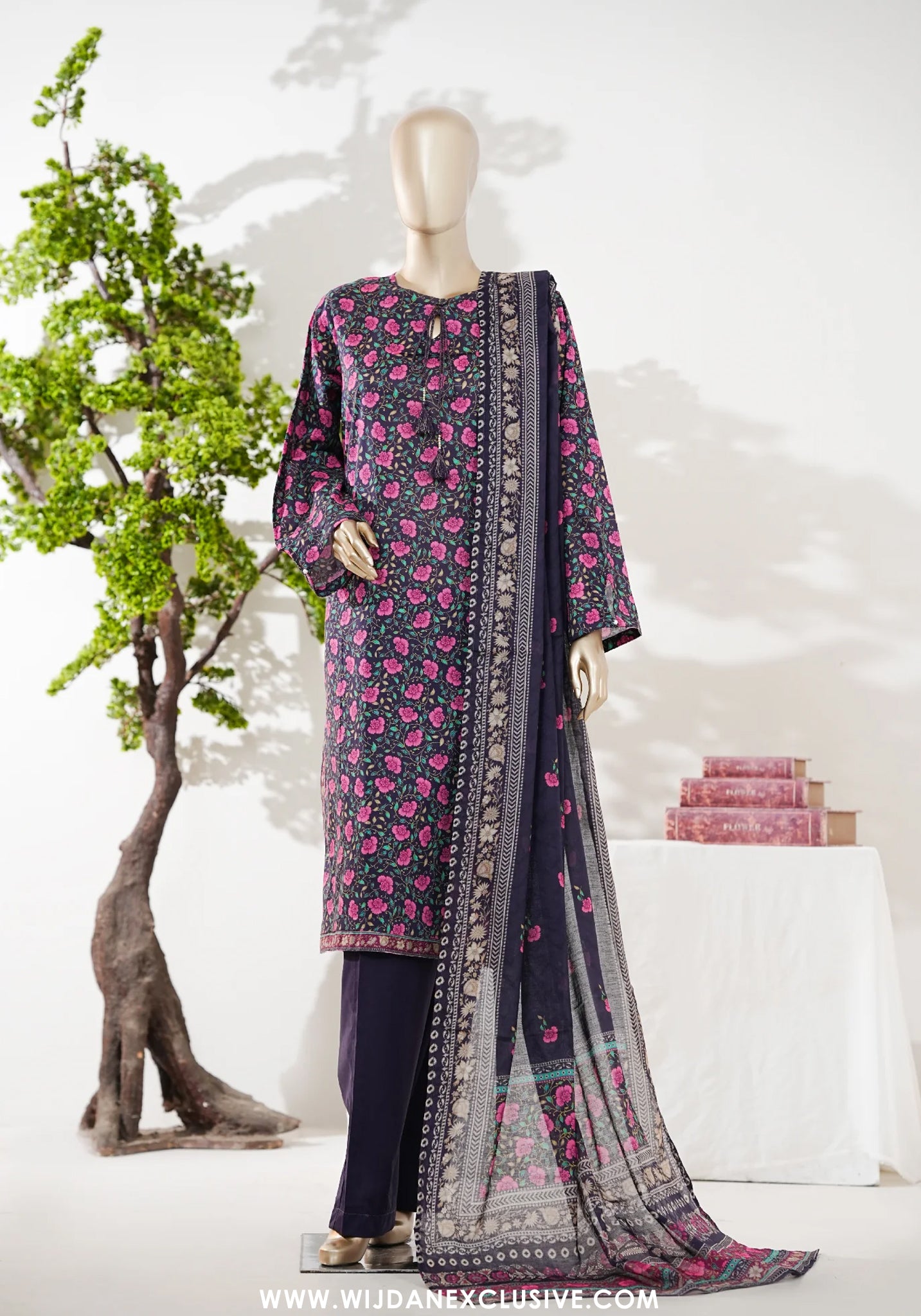 Bin Saeed Stitched Exclusive Printed Lawn Vol-06 Collection - 2026 (D-04)