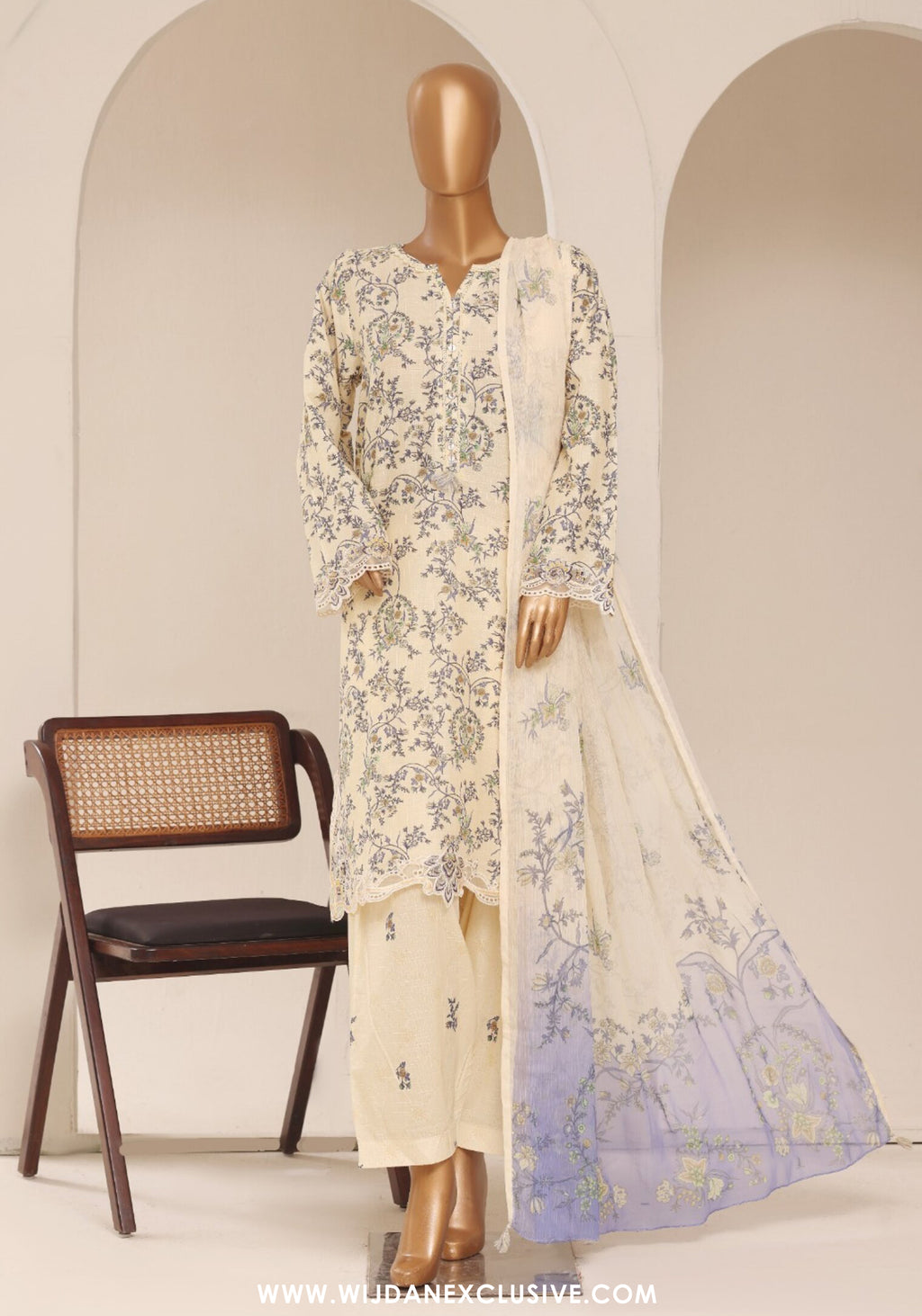 Sadabahar Cutwork Stitched 3pc Lawn Collection - 2026 (D-04)
