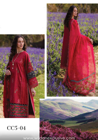 Combination Un-Stitched Lawn Collection'25 Vol-01 by Charizma D-04