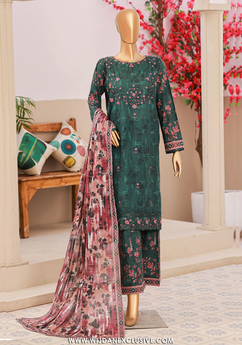 Elegant by HZ Textile | Unstitched Embroidered Lawn Collection - 2026 EC-1016