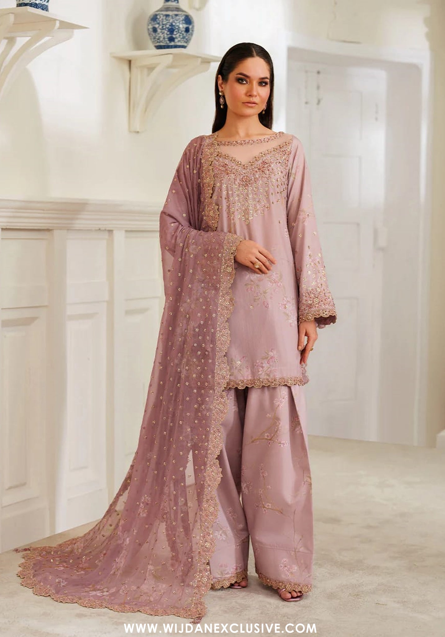 La'Royale by Wijdan | Stitched Print Formal Raw Silk Collection - 2026 (D-04)