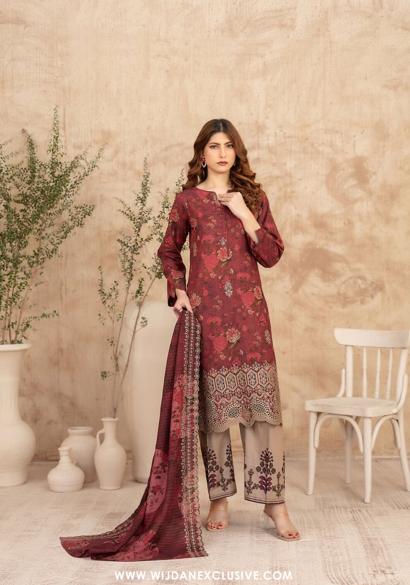 Merrachi by Tawakkal | Unstitched Embroidered Fancy Lawn Collection – 2026 (D-04)