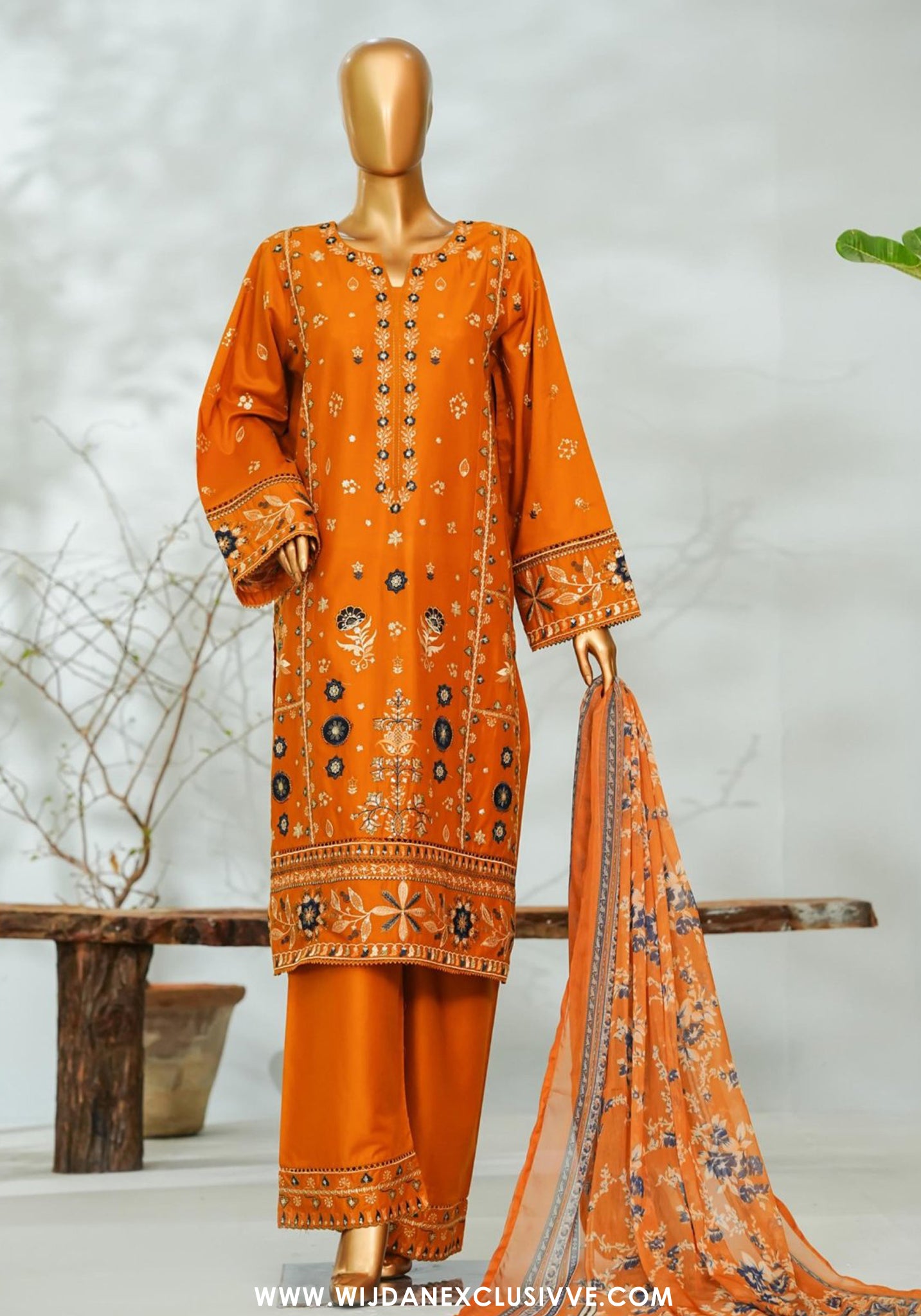 Bin Saeed Stitched Applique Kari Luxury 3pc Collection - 2026 (D-04)
