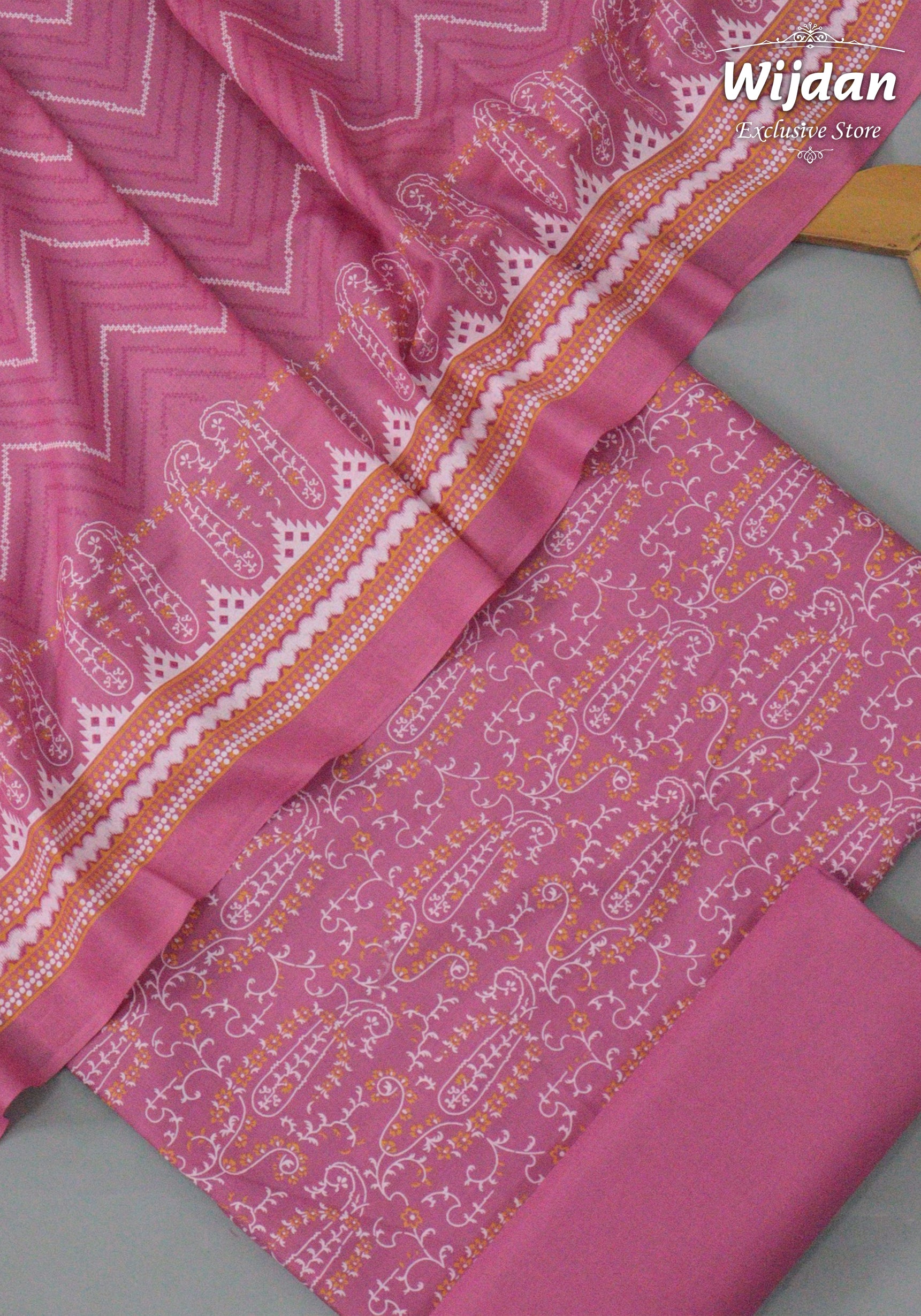 Wrinkle Free Un-Stitched Printed Coll'25 Vol-24 by Amna Khadija D-04
