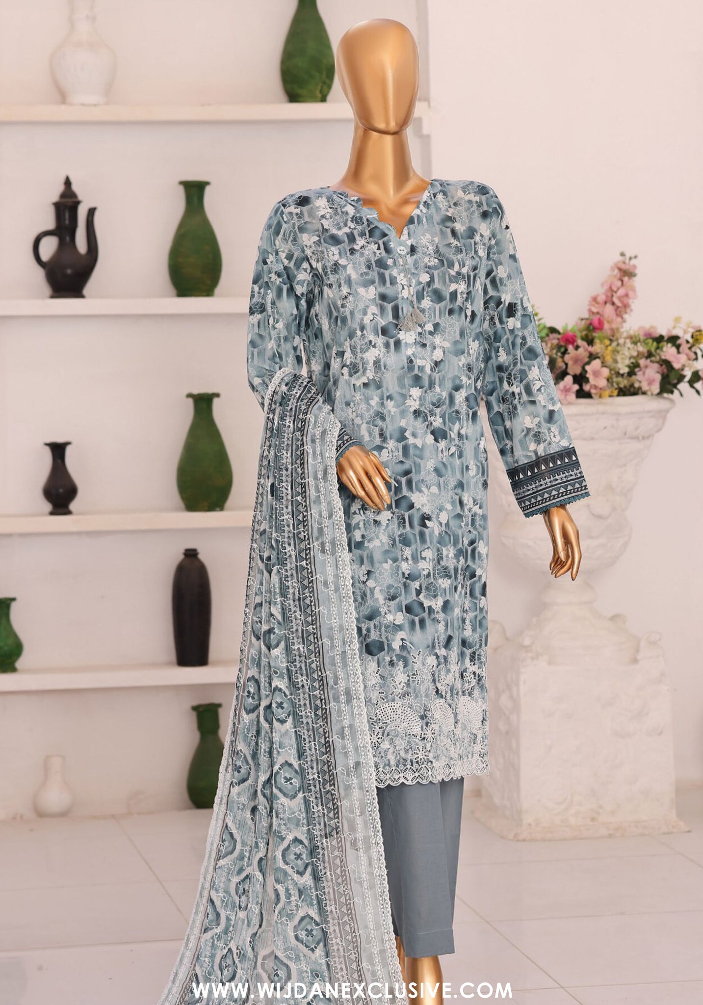 HZ Premium Chikankari Unstitched Printed Embroidered Vol-02 Collection - 2026 (PCE-656)