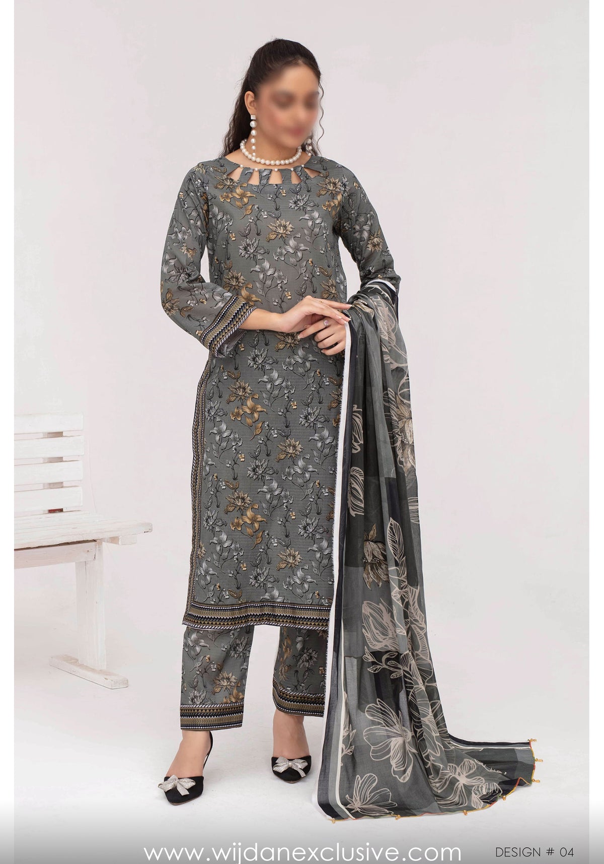 Aleezay Superior Airjet Bana Dora Lawn Collection'25 by Fatima's D-04