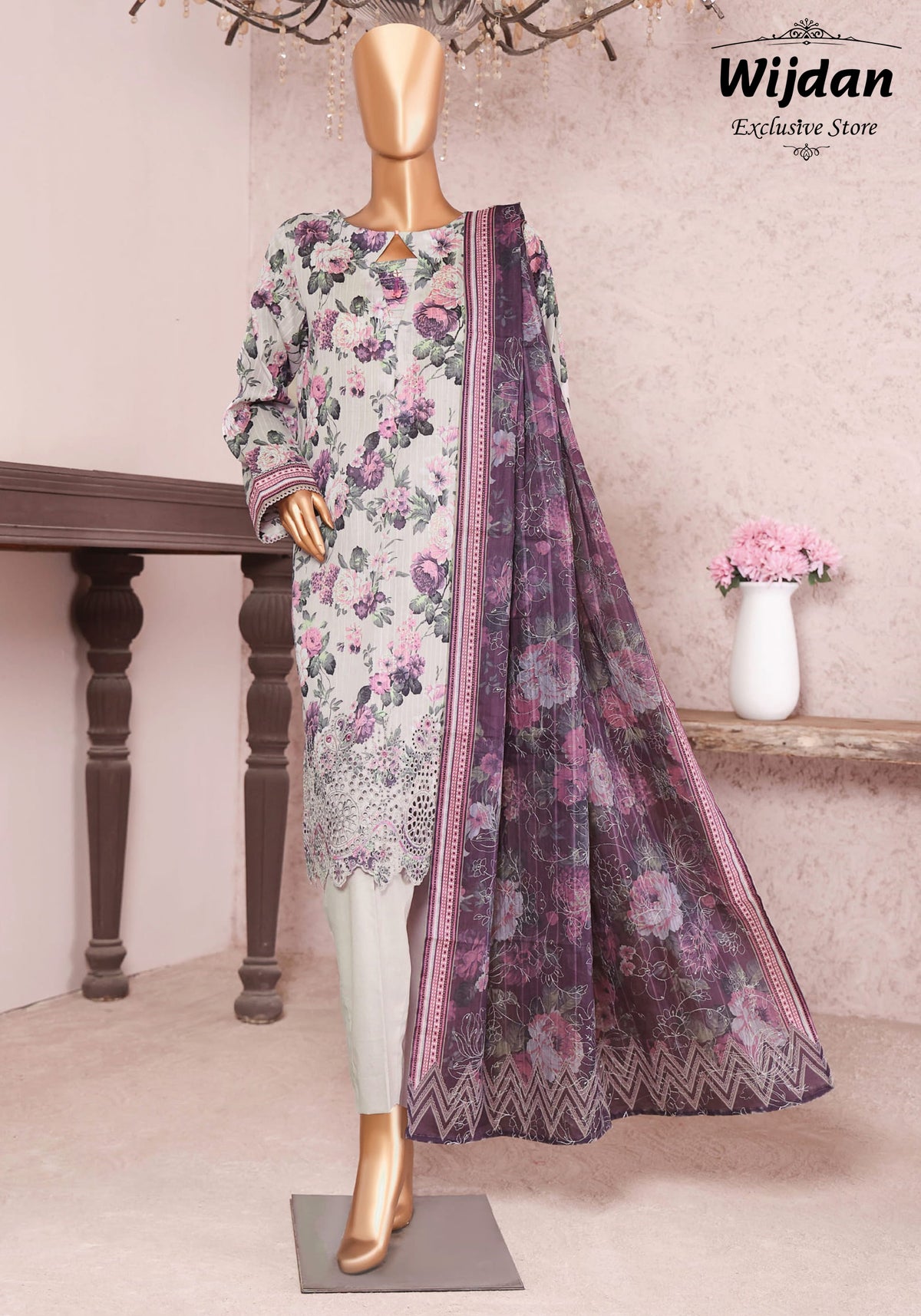 HZ Nayab Printkari Doriya Embroidered Collection D-04