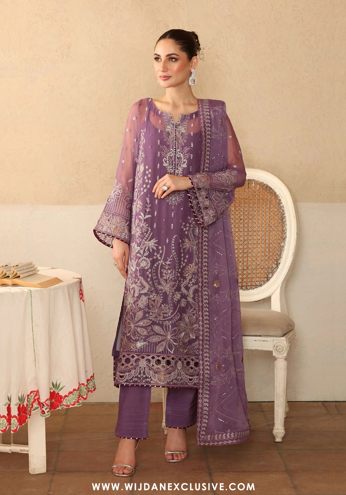 Ramsha Sonehri Unstitched Embroidered Chiffon Collection - 2025 Vol-02 BB-207