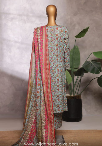 Bin Saeed Exclusive 3pc Front Open Cutwork Collection'25 Vol-03 D-04